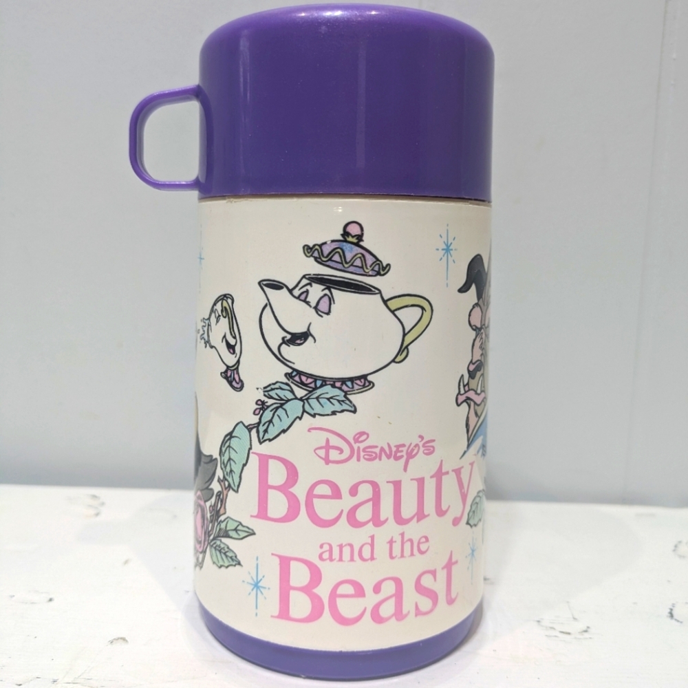 Aladdin Disney Beauty and the Beast Thermos Vintage 90s Nostalgic